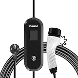 ZHIBANG Electric Vehicle Charging Cable Schuko Portable Household Fast Electric Vehicle Charging Equipment IEC 62196-2 Type 2 16A/3.6KW (Switchable Current 6A 8A, 10A to 16A)