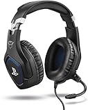 Trust Gaming Headset GXT 488 Forze - Offiziell Lizenziert für Playstation - PS4 und PS5 Headset mit Klappbarem Mikrofon und Einstellbarem Kopfbügel, 3.5mm, Over-Ear Kopfhörer mit Kabel - Schwarz