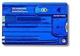 Victorinox 07222T2 Unisex – Erwachsene Taschenwerkzeug SwissCard Quattro Saphirtransparent,blau,Standard