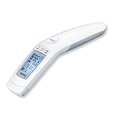 Beurer FT 90 kontaktloses Infrarot-Fieberthermometer / Baby-Thermometer / zur einfachen Messung an der Stirn für Erwachsene und Kinder / digitales Display / mit Batterie, 1 Stück (1er Pack)