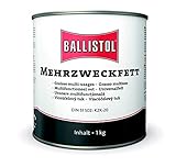 BALLISTOL 25351 Mehrzweckfett 1kg Eimer – Wasserbeständiges Universalfett – Gleitlager-Abdichtung, KFZ-Schmierung