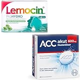 ACC akut 600mg Hustenlöser 40 Brausetabletten & Lemocin ProHydro 20 Lutschtabletten Sparset bei Erkältungen & Husten