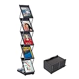 BPT Faltbare prospektständer & Displays Zeitschriftenständer Büroregale Katalog Literaturständer mit Rädern Für Büros und Messen (170X24X37CM)