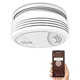 BSEED Smart Rauchmelder, Smart Home Feuermelder, WLAN Rauchmelder mit App Benachrichtigung, arbeitet mit Google Home/Amazon Alexa, vernetzte Rauchmelder mit 85 dB nach CE & EN 14604 Standard, 1er Pack