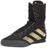 adidas unisex adult Hog 4 Boxing Shoe, Black/Gold Metallic/Grey, Women 5.5 Men US