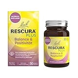 Bachblüten Original Bach RESCURA PLUS Balance & Positivität 30 vegane Kapseln | Bachblütenmischung mit B-Vitaminen und Safran I für natürlich gute Laune I ehemals Rescue