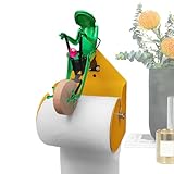 Toilettenpapierhalter - Toilettenpapierautomat für Bad, Wandmontierte Toilettenpapieraufbewahrung | Platzsparender kreativer Holzpapierhalter, Frosch-Design Papierrolle für Zuhause