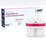 BWT Filterkartusche Magnesium Mineralized Water 12 Stück | Mit Magnesium Wasserfilter Trinkwasser | Für Speisen & Getränke | Filtert Kalk, Chlor, Blei & Kupfer | für Wasserhärte bis 14,9°dH geeignet