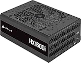 Corsair HX1500i Vollmodulares, Extrem Geräuscharmes ATX-Netzteil - ATX 3.0- Und PCIe 5.0-kompatibel iCUE Software-Kompatibel - 80 Plus Platinum-Effizienz - Schwarz