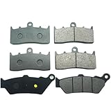 Motorrad Bremsbeläge Motorrad-Scheibenbremsbeläge Für K1600B Touring K1600 Grand America, Verschleißfeste Metall-Ersatzbremsbeläge Vorn/hinten Scheibenbremsbelag Satz(Vorne hinten)