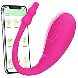 Vibrator mit APP Bluetooth Vibro Ei für sie G-Punkt，Leise Starke Stimulator Tragbarer Kugelvibratoren mit 9 Vibrationsmodi aus Silikon, Vibration für Frauen Liebeskugeln Sex Spielzeug für Paare