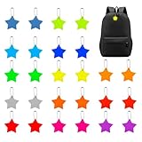 26 Stück Reflektor Anhänger,13 Farben Stern Reflektoren Kinder Mitgebsel Kindergeburtstag Leuchtanhänger Schulranzen Sicherheits Reflektor Anhänger schlüsselanhänger Kinder für Schulranzen Rucksack