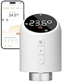 Beok Heizkörperthermostat WLAN, Smart Home Heizungsthermostat Heizkörper Thermostatkopf Thermostat Heizung Digital WiFi Heizungsregler, Steuerung per Tuya App, Google Assistant & Alexa TRV-705