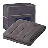 HNGKGJBL Gewichtsdecke für Erwachsene, 5/7/10/12 lbs, Queen-Size-Größe, schwere Decke, atmungsaktive Baumwolle mit natürlichen Glasperlen, maschinenwaschbar(104 x 152cm (10 lbs))