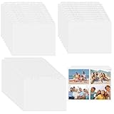 40 Stück 80 Taschen Fotohüllen, PP Klarsichthüllen für 2/3/6 Ringbuch Transparent Postkartenhüllen einseitiger Sammelhüllen 7 Löcher Ringbüchern Fotosichthüllen Fotoalbum Nachfüllseiten