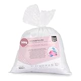 Vaessen Creative Flauschige Weiche Polyester Füllung für Plüschtiere, Kissen und Bastel-Projekte, Weiß, 500gr Verpackung kann variieren