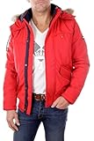 Tommy Hilfiger TECH BOMBER Herren Daunenjacke (DE/NL/SE/PL, Alphanumerisch, L, Regular, Regular, Rot)