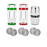 Genius Gewürzmühle Käsereibe Nicer Dicer Maestro mit 3 Größe Klingen 13-tlg. inkl. Knoblauchschneider G10