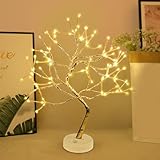 Dhqkqg LED Baum Lichter, Lichterbaum Bonsai Baum Lichter, Flexible Zweige Baumlicht, 108 LED Baum Lampe Dekobaum Belichtet Baumbeleuchtung Innen Deko, USB/Batteriebetrieben (Warmweiß)