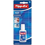 Tipp-Ex Rapid Korrekturfluid Blister à 1x25ml mit Auftragsschwämmchen für präzise Korrekturen, schnelltrocknende Korrektur Flüssigkeit