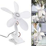 Sichler Haushaltsgeräte Klemmventilator leise: Tisch-Ventilator mit Befestigungs-Clip, 11 Watt, Ø 34 cm (Ventilator Klemm, Ventilator zum Anklemmen, Monitor Halterung)