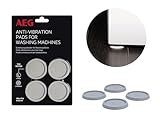 AEG Schwingungsdämpfer für Waschmaschinen TÜV geprüft, Antivibrationskissen reduzieren Geräusche & Vibrationen, Verbesserung der Gerätestandhaftigkeit, 4-teiliges Set, Gummipads, COCDAMPER, Ø 4,5 cm