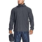 yeyity Regenjacke Herren Wasserdicht Leicht Faltbare Fahrrad Regenjacke mit Kapuze Atmungsaktiver Windbreaker Windjacke Wanderjacke Outdoorjacke(7058,Grey,L)