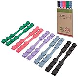 KNOCKY Maskenhalter, 10 Stück Maskenhaken Anti-rutsch Silikon Masken Ohrband Gummiband Verlängerungsriemen für Ohrschutz 3 Gang Einstellbare Haken Ohrenriemen für Erwachsene und Kinder (Farben)