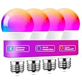 iLC Alexa-Glühbirnen, funktioniert mit Alexa (Echo-Geräte erforderlich), 12 W E27 Schraube, LED, Smart-Glühbirne, Farbwechsel, Farbtemperatur, abstimmbar, 2700 K-6000 K + RGB (4 Stück)