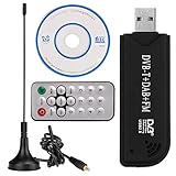 RIWPKFH IR-Fernbedienung, digitaler Satelliten-USB-TV-Stick DAB FM DVB-T RTL2832 FC0012 SDR RTL-SDR Dongle Stick Digital TV Tuner Receiver