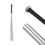 Relaxdays Baseballschläger Aluminium, Aluschläger, rutschfester Griff, 34 Zoll/ 86 cm, Metallbaseballschläger, silber
