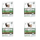 Versele-Laga Complete Cuni Adult | 4er Pack | 4 x 500 g | Alleinfuttermittel für ausgewachsene Kaninchen | Schmackhafte All-in-one Pellets | Mit Langen Fasern und Kräutern