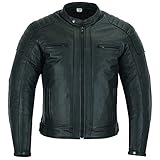 Texpeed Motorrad lederjacke herren mit protektoren - Schwarz...