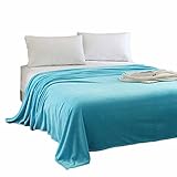 Generisch Kühldecke kühlende Sommerdecke 2 in 1 Doppelseitige Dünne Sommerdecke Baumwolle, kühlende Deckekühlende Decke für Menschen Bettüberwurf Kuscheldecke, Blau, 70x100cm