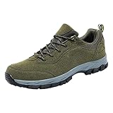 Leichte Bequeme Arbeitsschuh-Sneaker Schuhe für Einlagen Herren Männer Sportschuhe Mode Sommer Muster Weiche Sohle Dicke Sohle Outdoor Bergschuhe Bequeme und rutschfeste Große Schuhe (Green, 46)