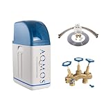 Aqmos R2D2-32 Wasserenthärtungsanlage mit Anschlussset 1' und Montageblock 1' | Wasserenthärter für Haushalte bis zu 3 Personen | Entkalkungsanlage Antikalkanlage Entkalker für weiches Wasser