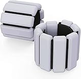 2 PCS Handgelenkgewichte Knöchelgewichte Set Gewichtsmanschetten für Fuß oder Handgelenk auf Bewegung Gehen Joggen Yoga Aerobic Pilates Gewicht Fitness Armband (black) (grey)