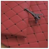 Kunstleder Lederkonzept Polsterstoff Gesteppt Kaschiert Meterware Möbelstoff Dekostoff, Leder Polster Stoff Lederkonzept Polsterstoff Gesteppt Kaschiert(Red,1.4X10m)