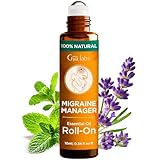 Gya Labs Migräne ätherisches Öl Roll on - Migräne Relief Stick Roller, schnellen Komfort für Kopf Spannungen, 100% rein und natürlich, Blend mit Pfefferminzöl (10ml)