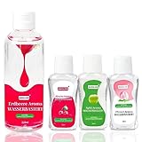 PREMIUM Gleitgel Wasserbasiert (310ml), Leichtes Seidiges Gleitmittel für Sie und Ihn mit 4 Verschiedenen, Sensitives Intimgel & PH-freundlich, Anal Erlebnisgelen für Männer & Frauen-1*220 ml & 3*30ml