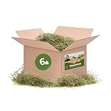 Bolson frisches & unbehandeltes Wiesenheu (6 kg) - 1.Schnitt Heu mit Gräsern & Blüten aus Bayern - direkt ab Hof verpackt - hochwertiges Heu zur Fütterung & Einstreu von Kaninchen, Hamster