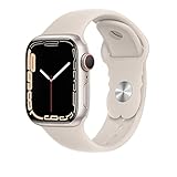 HdanMole Sport Armband kompatibel mit Apple Watch Armband 38mm 40mm 41mm 42mm 44mm 45mm, weiches Silikon Armband für iWatch Series 9 8 7 6 5 4 3 2 1 SE Herren Damen (38/40/41mm-S/M, Polarstern Beige)