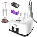 Nagelfeile Elektrisch für gelnägel,NAILGIRLS 11 in 1 Nagelfräser für Gelnägel 35000 U/Min Nail Drill Nagelfräser Set, Maniküre Pediküreset Elektrisch Nagelfräser für gelnägel mit Fußpedal
