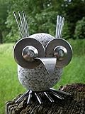 Manufaktur Lichtbogen Edelstahlvogel Eule Gartendekoration Gartendeko Edelstahl Steinvogel