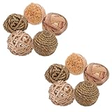 SOLUSTRE 10 Stück Natürliche Wasserpflanzen dekokugeln aus Geflochtenem Gras Handgefertigte Vasenfüllung Dekorative Tisch Wandornamente für DIY Garten und Wohnzimmer