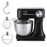 HEINNER HPM-D750BK All-Way Mix Planetary Mixer – 3.5L (3500ml) Stainless Steel Bowl, 600W Motor, Variable Speeds + Pulse Function, Complete Accessory Set, Easy Cleaning, 3-Year Warranty