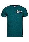 Superdry Mens Vintage VL Interest Tee T-Shirt, Teal Gravel Grit, Medium