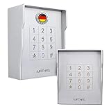 MATHFEL Smart Lock Elektronisches Türschloss für Haustür - Wetterfestes Codeschloss, IP66, Türöffner mit Code, Smartes Türschloss, Automatisches Türschloss AC230