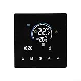 Smart 25A Elektrothermostat, für Fußbodenheizung mit 5000W Tragfähigkeit und WiFi-Steuerung, entworfen für Tuya Smart Home Plattform (Schwarz)