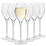 KROSNO Champagnergläser Prosecco-Gläser | Set von 6 | 280 ML | Harmony Kollektion | Sektgläser Sektflöten | Perfekt für zu Hause, Restaurants und Partys | Spülmaschinenfest